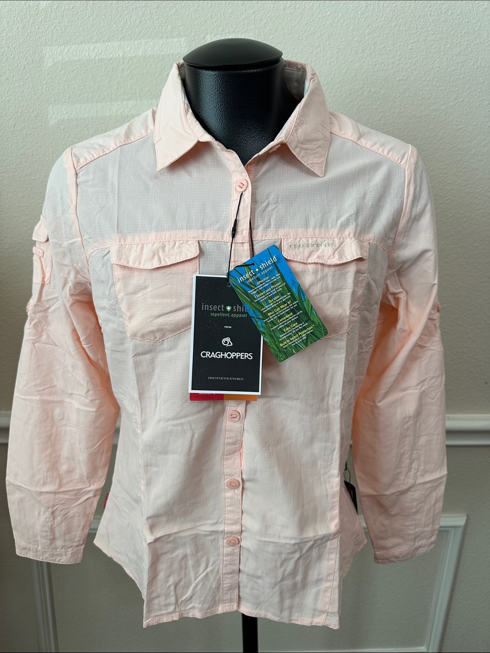 Craghoppers NOSILIFE ADVENTURE LONG SLEEVE SHIRT - Seashell Pink